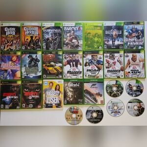 Xbox Lot of 25 Games (Xbox 360, Xbox One, Xbox, & Wii)